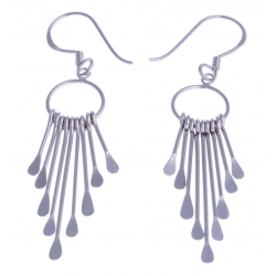 Boucles d'oreille argent rhodié 2,9g