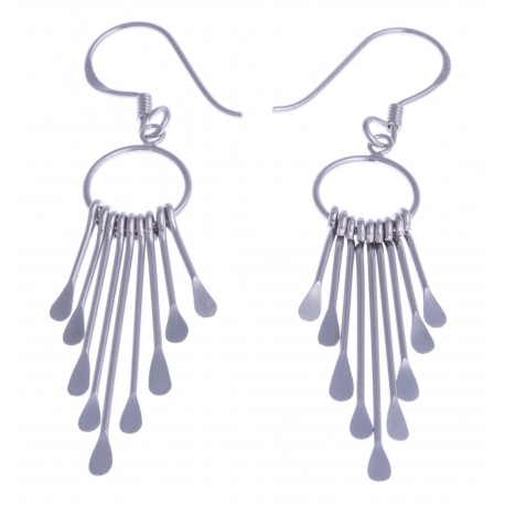 Boucles d'oreille argent rhodié 2,9g