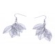 Boucles d'oreille acier "plumes"