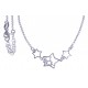 Collier argent rhodié 4,1g - "étoiles" - 40+4cm