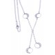 Collier argent rhodié 5,4g - "4 ronds" - 43cm