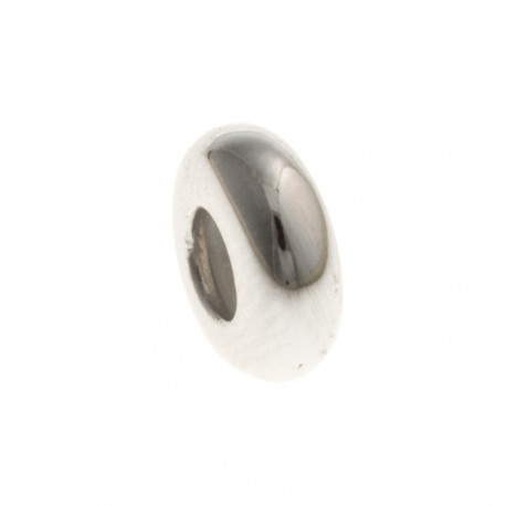 Stopper en argent rhodié 0,7g - "lisse"