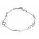 Bracelet argent rhodié 2,7g - ronds - perles SW - 18,5 cm