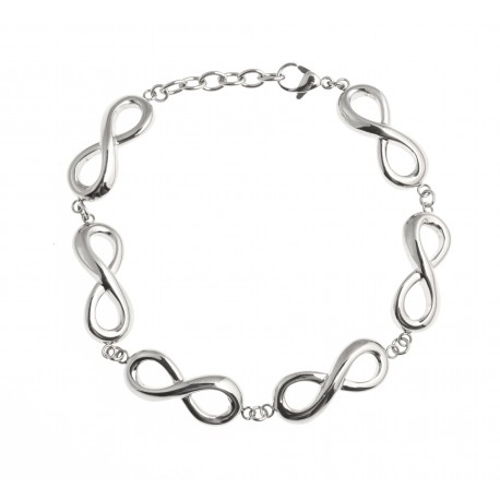 Bracelet acier "infinis" - 19,5+3cm