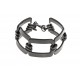 Bracelet acier noir - 19+4cm