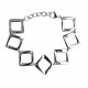 Bracelet acier - "losanges" - 18,5+4cm