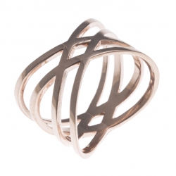 Bague argent rhodié rosé 3,6g - T50 à 60