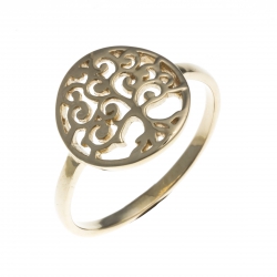 Bague argent rhodié doré 1,8g  - arbre de vie - T50 à 60