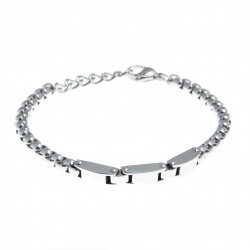 Bracelet acier homme -  3 composants de 1,5cm -  20+3cm