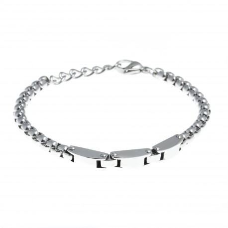 Bracelet acier homme -  3 composants de 1,5cm -  20+3cm