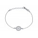 Bracelet argent rhodié 1,8g - rond filigrané - 17+3cm