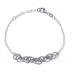 Bracelet argent rhodié 4,4g - 17+3cm