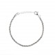 Bracelet argent rhodié 4g - 17+3cm