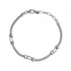 Bracelet argent rhodié 3,6g- 17+3cm