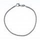 Bracelet en argent rhodié 3,3g pour CHARMS - 19 cm