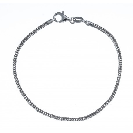 Bracelet en argent rhodié 3,3g pour CHARMS - 19 cm