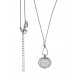 Collier argent rhodié 3,6g - rond filigrané - 40+5m