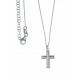 Collier argent rhodié 2,5g - croix - 40+5cm