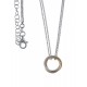 Collier argent rhodié 6,2g - 3 ronds 3 tons - 40+5cm