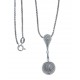 Collier argent rhodié 8,2g - zircons - 45cm