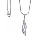 Collier argent rhodié 3,5g - zircons - 40cm