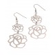 Boucles d'oreille  acier rosé