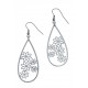 Boucles d'oreille  acier fleurs