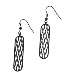 Boucles d'oreille  acier noir