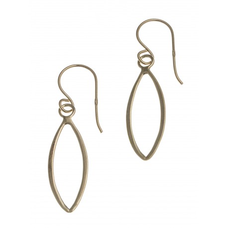 Boucles d'oreille argent rhodié doré 1,1g