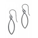 Boucles d'oreille argent rhodié noir 1,1g