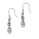 Boucles d'oreille argent rhodié 3,7g - grains de café