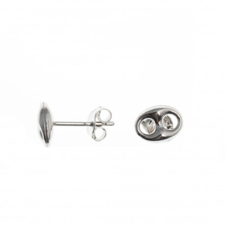 Boucles d'oreille argent rhodié 1g - grains de café