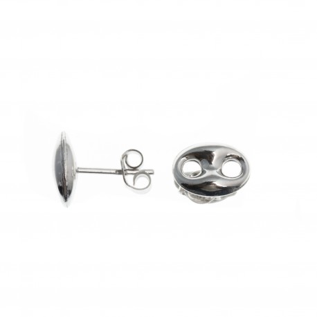 Boucles d'oreille argent rhodié 1,5g - grains de café