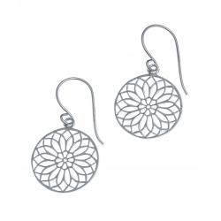 Boucles d'oreille argent rhodié 2g - spirale - diamètre 1,5cm