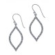 Boucles d'oreille argent rhodié 2,4g - zircons