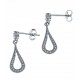 Boucles d'oreille argent rhodié 2g - zircons