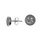 Boucles d'oreille argent rhodié 1,3g - smiley - zircons