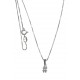 Collier argent rhodié 2,7g - hashtag - zircons - 40cm