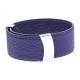 Bracelet acier cuir violet - largeur 2cm - longueur 23,5cm