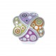 Bague en acier - nacre - émail - T 52 à T 62