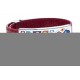 Bracelets acier bracelet acier émaillé cuir rouge - largeur 3cm - longueur 23,5cm