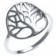 Bague argent rhodié 1,7g "arbre de vie" - T 50 à 60