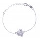 Bracelet argent rhodié 1,5g - enfant - nounours - 14+3cm