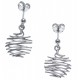 Boucles d'oreille argent rhodié 2g - satiné