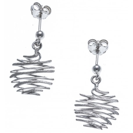 Boucles d'oreille argent rhodié 2g - satiné