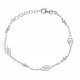 Bracelet argent rhodié 2,3g - perles synthétiques et filigranes - 17+3cm