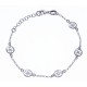 Bracelet argent rhodié 2,7g - formes filigranés - 17+3cm