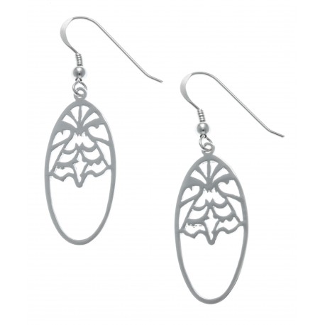 Boucles d'oreille argent rhodié 2,7g