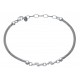 Bracelet argent rhodié  2,8g - 17+3cm