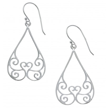 Boucles d'oreille argent rhodié 2,8g